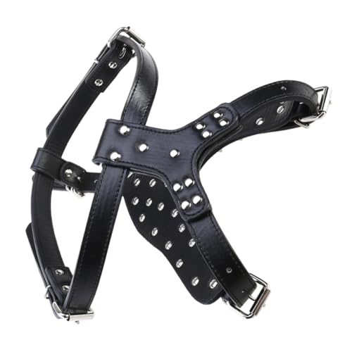 PENIKOKO Verstellbares PU Hundegeschirr mit Metall Nieten Sicheres und Komfortables Brustgeschirr für Kleine und Große für Training PENIKOKO Verstellbares PU Hundegeschirr mit Metall Nieten Sicheres und Komfortables Brustgeschirr für Kleine und Große für Training von PENIKOKO