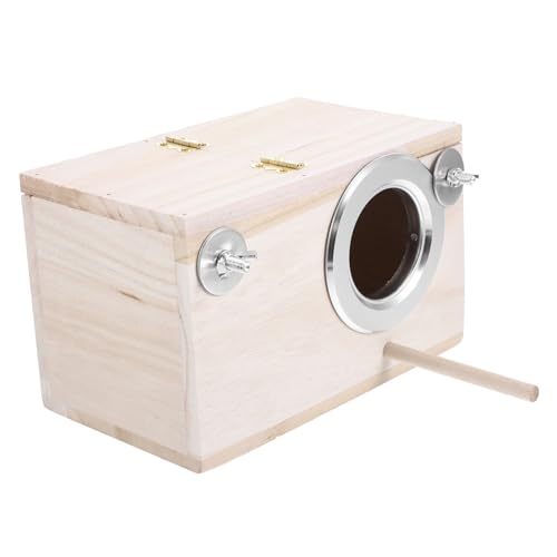 PENIKOKO Vogel Nistkasten mit Sitzstange Kleiner Holz Vogelkäfig für Cockatiels Lovebirds Wellensittiche und Finches Aufzubauen Geräumig Reinigen PENIKOKO Vogel Nistkasten mit Sitzstange Kleiner Holz Vogelkäfig für Cockatiels Lovebirds Wellensittiche und Finches Aufzubauen Geräumig Reinigen von PENIKOKO