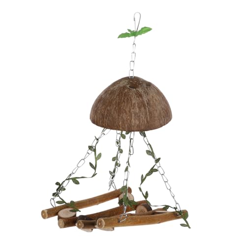 PENIKOKO Vogelspielzeug aus Naturholz für Papageien Hängende Schaukel und Vogelständer für Wellensittiche für Vogelkäfig und für Vogelbesitzer und Sicher von PENIKOKO