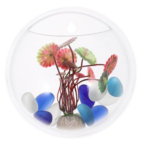 PENIKOKO Wandmontierter Fischtank Durchmesser Transparent Robuster Aquarium Behälter Platzsparend Für Fische und Pflanzen Wanddeko Wohnzimmer PENIKOKO Wandmontierter Fischtank Durchmesser Transparent Robuster Aquarium Behälter Platzsparend Für Fische und Pflanzen Wanddeko Wohnzimmer von PENIKOKO