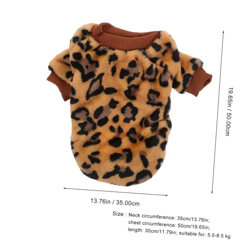 PENIKOKO Warmer Hundepullover aus Weichem Korallfleece und Bequem Leicht Anzuziehen für Kleine Hunde im Herbst und Winter für und Alltag Braun mit Leopardenmuster PENIKOKO Warmer Hundepullover aus Weichem Korallfleece und Bequem Leicht Anzuziehen für Kleine Hunde im Herbst und Winter für und Alltag Braun mit Leopardenmuster von PENIKOKO