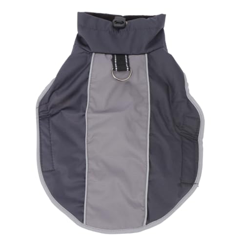 PENIKOKO Wasserdichter Hundemantel Wintermantel für Kleine Hunde Warm Gefüttert Atmungsaktiv Reflektierende Streifen Wind und Regenfest Outdoor Hundejacke S Schwarz von PENIKOKO