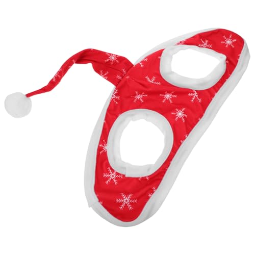PENIKOKO Weihnachtliches Pferde Rot mit Schneeflocken Flauschige Santa-mütze aus Fleece Komfortable Festliche Pferdeparade Partydeko für Winter-fotoshootings und Stallfeiern PENIKOKO Weihnachtliches Pferde Rot mit Schneeflocken Flauschige Santa-mütze aus Fleece Komfortable Festliche Pferdeparade Partydeko für Winter-fotoshootings und Stallfeiern von PENIKOKO