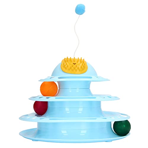 PENO Katzenturm-Spielzeug, interaktives Spielzeug, langlebig, abnehmbar, für Katzen, PP, Blau PENO Katzenturm-Spielzeug, interaktives Spielzeug, langlebig, abnehmbar, für Katzen, PP, Blau von PENO