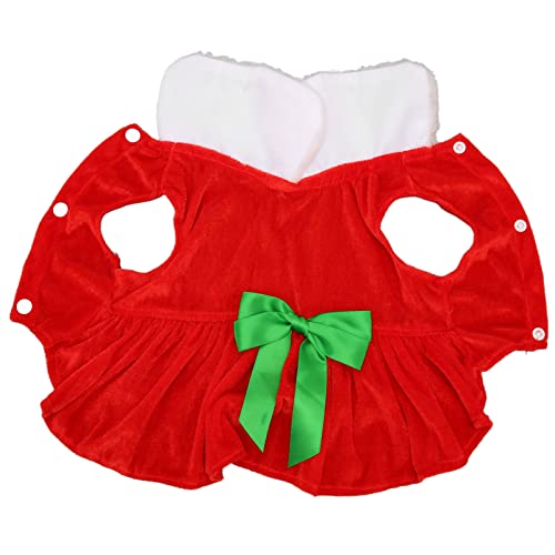 PENO Pet Christmas Golf Faux Rabbit Fur Fabric Rock Warmes, GläNzendes Weihnachtskleid FüR Kleine Hunde (S) von PENO