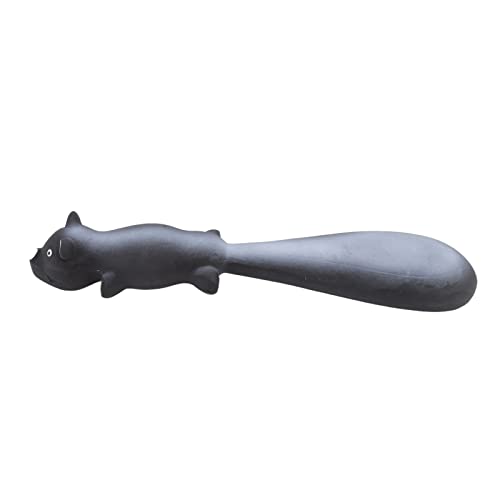 PENO Quietschendes Welpenspielzeug, Indoor Outdoor Molaren Latex Hundespielzeug Tierform (Schwarz) von PENO