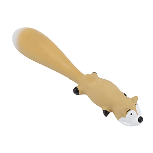 PENO Quietschendes Welpenspielzeug, Indoor Outdoor Molaren Latex Hundespielzeug Tierform (Weiß Gelb) von PENO