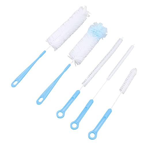 PENO Schmalhals-Babyflaschenreiniger mit Langem Griff, Flexibel, BPA-Frei, 5 Arten, FlaschenbüRste FüR Kaffeemaschine, FüR Weinflaschen Blau von PENO