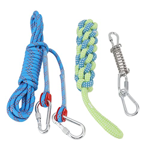 Hundespielzeug Kleine Hunde, Welpenspielzeug, Spring Pole Hundeseilspielzeug Edelstahl Feder Hunde Bungee Seil für mittlere und große Hunde von PENO