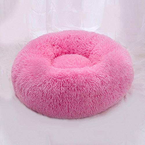 PENVEAT Bequeme, beruhigende Hundebetten für große, mittelgroße, kleine Hunde Welpe Labrador Amazingly Cat Marshmallow Bed Waschbares Sofa, pink, 40 cm von PENVEAT