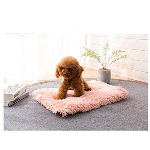 PENVEAT Bequeme, beruhigende Hundebetten für große, mittelgroße, kleine Hunde Welpe Labrador Amazingly Cat Marshmallow Bed Waschbares Sofa, rosa Decke, 110 cm von PENVEAT