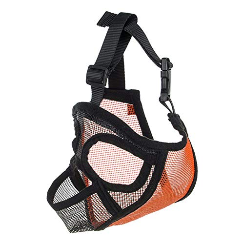 PENVEAT Haustier Kleiner Hund Französisch Bulldog Maulkorb Hundemaus Korb Breath Maulkorb für Hunde Leine Harness Supplies, Style2 orange, L Neck48-62cm PENVEAT Haustier Kleiner Hund Französisch Bulldog Maulkorb Hundemaus Korb Breath Maulkorb für Hunde Leine Harness Supplies, Style2 orange, L Neck48-62cm von PENVEAT
