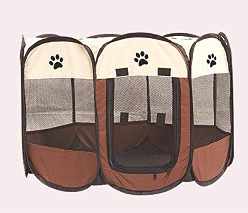 PENVEAT Portable Outdoor Zwinger Zäune Pet Zelt Häuser für kleine große Hunde Faltbare Laufstall Indoor Puppy Cage Hundekiste Kreißsaal, Kaffee, 90x58cm PENVEAT Portable Outdoor Zwinger Zäune Pet Zelt Häuser für kleine große Hunde Faltbare Laufstall Indoor Puppy Cage Hundekiste Kreißsaal, Kaffee, 90x58cm von PENVEAT