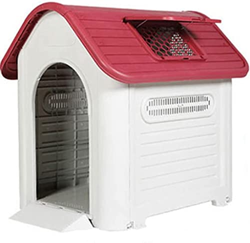 Pet House Outdoor Dog Belüftete Hundehütte mit Doppeltüren, wasserdichte Corgi-Golden-Retriever-Kiste 87 * 72 * 75CM von PEPDRO
