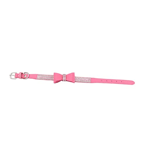 PEPLAYTAL 1 Satz Diamanthalsband Für Haustiere Name Welpenhundkragen Zug Bogen Hundetraining Zeigen Groß Welling Schnalle Kragenschleife Geschirr Ausbildung Körperpflege Mikrofaser Rosa von PEPLAYTAL