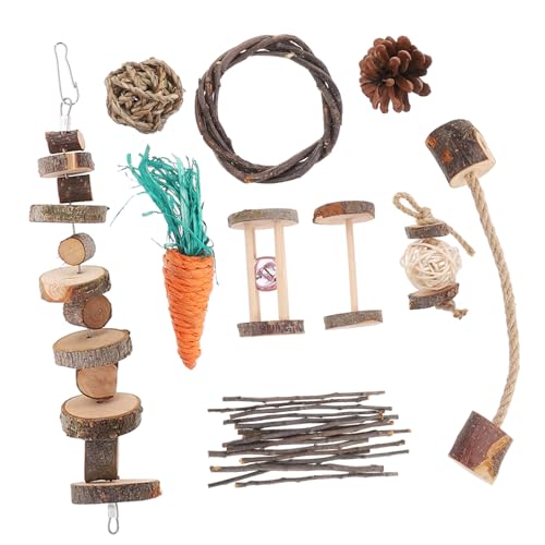 PEPLAYTAL 1 Satz Hamster hamsterspielzeug Zähne Schleifen Playtime zähneputzen für Hamsterzähne Käfig Haustiermolarspielzeug interessantes Kaninchen-Kauspielzeug hölzern von PEPLAYTAL
