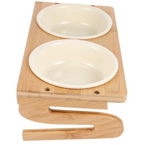 PEPLAYTAL 1 Satz Katzennapf Futternapf Für Katzen Katzennäpfe Praktische Haustierschale Bequemer Fressnapf Anti-rutsch-katzennapf Futternapf Kätzchennapf Mit Holzständer Keramik PEPLAYTAL 1 Satz Katzennapf Futternapf Für Katzen Katzennäpfe Praktische Haustierschale Bequemer Fressnapf Anti-rutsch-katzennapf Futternapf Kätzchennapf Mit Holzständer Keramik von PEPLAYTAL