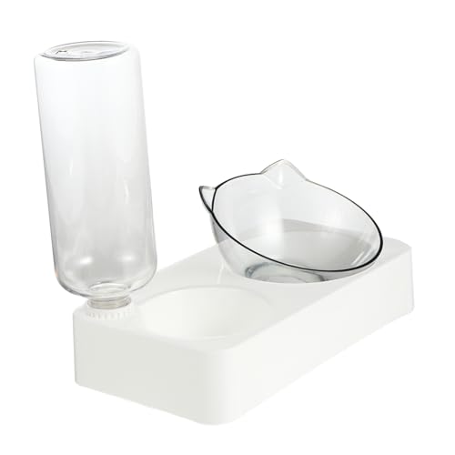 PEPLAYTAL 1 Satz Pet Wassertrinkgerät Automatischer Wasserspender für Katzen Neigungsdesign für Einfache Nutzung Langlebiges Sicheres Kunststoffmaterial für Kleine Haustiere von PEPLAYTAL