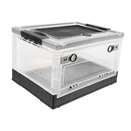 PEPLAYTAL 1 Satz Terrarium Innenkäfig großer Hamsterkäfig Zwerghamsterkäfig Kiste Hamsterkäfig groß Fenster hamsterhaus Hamster käfig Zusammenklappbarer Igelkäfig Haustierkäfig Plastik Black von PEPLAYTAL