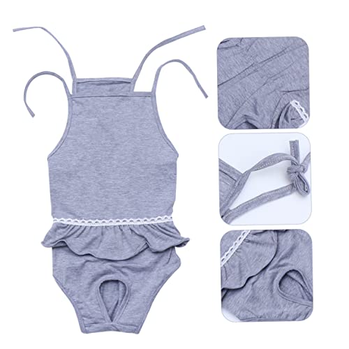 PEPLAYTAL 1 Stück Hundephysiologische Hosen Abdeckung Hündchen Keuchen Größe Ausbildung Hundewindeln Weibchen Haustier Erwachsene Klein Weiblich Light Grey von PEPLAYTAL