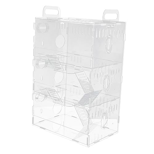 PEPLAYTAL 1 Stück Transparenter Hamsterkäfig aus Dreistöckige Villa für Kleine Haustiere Schlafen Verstecken Optimaler Luftzirkulation und Einfachem Zugang zur Beobachtung PEPLAYTAL 1 Stück Transparenter Hamsterkäfig aus Dreistöckige Villa für Kleine Haustiere Schlafen Verstecken Optimaler Luftzirkulation und Einfachem Zugang zur Beobachtung von PEPLAYTAL