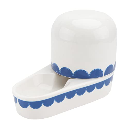 PEPLAYTAL 1 Stück Trinkbrunnen Aus Keramik Hundefutter Küken Schüssel Hamster Spender Erhitzt Meerschweinchen Bausatz Flasche Hund Wassernapf Hundenapf Kaninchen Blue von PEPLAYTAL