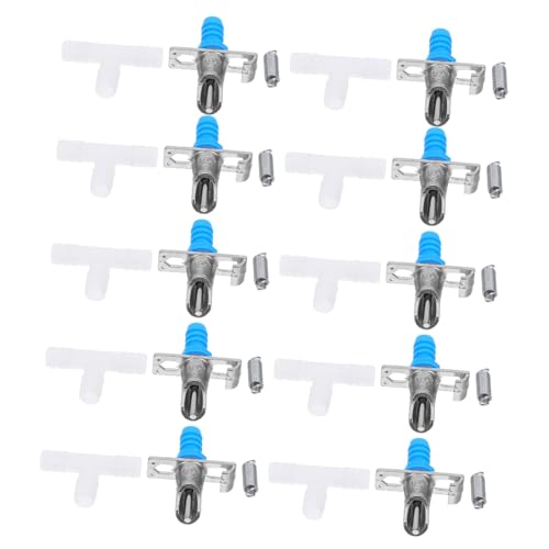 PEPLAYTAL 10 Sätze Teiliges Automatische Kaninchen Tränke aus Metall mit Weißem Dreiwegeventil Rostfrei Verschleißfest Stabile Konstruktion Einfache Installation für Kaninchen und von PEPLAYTAL