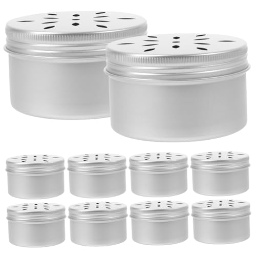 PEPLAYTAL 10 Stück Teiliges Hundegeruch Trainingsset Aluminium Dosen mit Belüftungslöchern Geruchsbehälter für Geruchstrainingsbox zum Geruchsunterscheidung und Suchtraining von PEPLAYTAL
