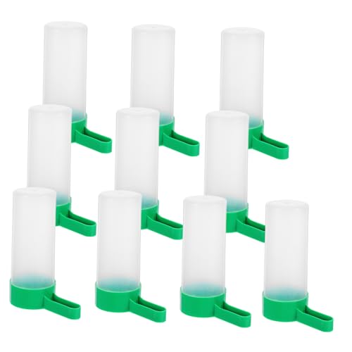 PEPLAYTAL 10 Stück Teiliges Vogeltrinkbecher Automatischer Wasserspender für Papageien und Grün zu Reinigen Installieren für Kleine und Mittelgroße PEPLAYTAL 10 Stück Teiliges Vogeltrinkbecher Automatischer Wasserspender für Papageien und Grün zu Reinigen Installieren für Kleine und Mittelgroße von PEPLAYTAL
