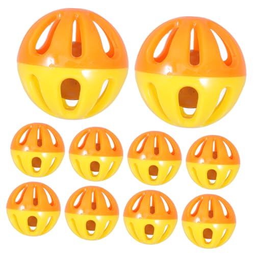 PEPLAYTAL 10Stücke Katzen Kunststoff Hohle Glocken Ball Spielzeuge Zufällige Interaktives Katzenspielzeug Für Pounce Und Chase PEPLAYTAL 10Stücke Katzen Kunststoff Hohle Glocken Ball Spielzeuge Zufällige Interaktives Katzenspielzeug Für Pounce Und Chase von PEPLAYTAL