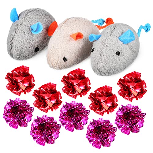PEPLAYTAL 13 Stück Katzenminzekugeln für Katzen Ball schnurrt Katze Wohnungskatzen cat Toys Katzen spielsachen katzenspielzeig Catnip Knisterbälle für Katze Plüsch PEPLAYTAL 13 Stück Katzenminzekugeln für Katzen Ball schnurrt Katze Wohnungskatzen cat Toys Katzen spielsachen katzenspielzeig Catnip Knisterbälle für Katze Plüsch von PEPLAYTAL