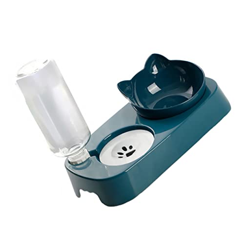 PEPLAYTAL Automatischer Katzenfutter Wasserspender Rutschfester Kunststoff Futternapf Wasserdichter Pet Bowl Für Katzen Gesundes Futter Trinksystem Für Kätzchen Farbe Blau Nordic Design PEPLAYTAL Automatischer Katzenfutter Wasserspender Rutschfester Kunststoff Futternapf Wasserdichter Pet Bowl Für Katzen Gesundes Futter Trinksystem Für Kätzchen Farbe Blau Nordic Design von PEPLAYTAL