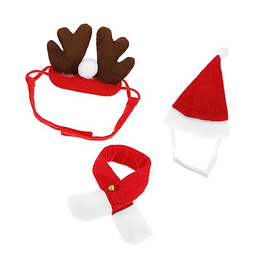 PEPLAYTAL 1Satz Haustier Weihnachtsmütze Und Weihnachts Antler Kopfschmuck Hut Für Festliches Kostüm Zubehör Für Weihnachtszeit PEPLAYTAL 1Satz Haustier Weihnachtsmütze Und Weihnachts Antler Kopfschmuck Hut Für Festliches Kostüm Zubehör Für Weihnachtszeit von PEPLAYTAL