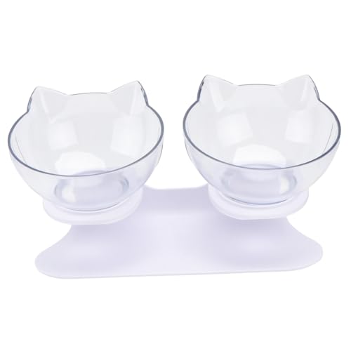 PEPLAYTAL 1Satz Katzennapf mit Rutschfester Basis Transparenter Futternapf und Wassernapf für Haustiere Ergonomisches Design Langlebig und für Katzen und Kleine PEPLAYTAL 1Satz Katzennapf mit Rutschfester Basis Transparenter Futternapf und Wassernapf für Haustiere Ergonomisches Design Langlebig und für Katzen und Kleine von PEPLAYTAL