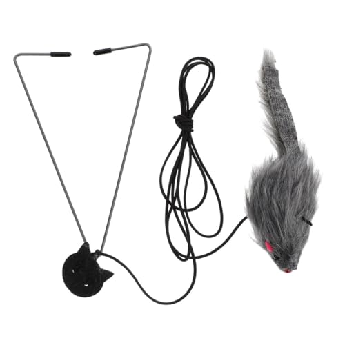 PEPLAYTAL 1Satz Verstellbares Hängendes Katzenspielzeug Mit Einziehbarem Mausköder Und Dreieckshaken Interaktives Für Katzen Für Stundenlangen Spielspaß Und Training PEPLAYTAL 1Satz Verstellbares Hängendes Katzenspielzeug Mit Einziehbarem Mausköder Und Dreieckshaken Interaktives Für Katzen Für Stundenlangen Spielspaß Und Training von PEPLAYTAL