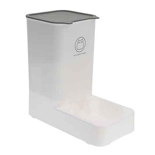 PEPLAYTAL 1Stück Großer Automatischer Futterspender Für Haustiere Lebensmittelspender Für Katzen Und Weißer Pet Feeder Mit Hoher Kapazität Für Trockenfutter Haustierbedarf von PEPLAYTAL