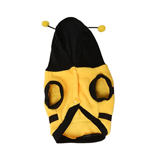 PEPLAYTAL 1Stück Halloween Bienen Haustier Kostüm Für Lustiger Hoodie Für Welpen Niedliche Bienenverkleidung Für Kleine Und Mittelgroße Haustiere Haustierzubehör Für Halloween von PEPLAYTAL