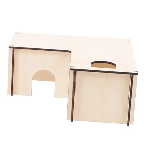 PEPLAYTAL 1Stück Hamster Hideout Förmiges Hamster Nest Aus Holz Mehrzimmer Für Kleintiere Für Hamster Und Nager Haustier Für Gemütliche Rückzugsorte von PEPLAYTAL