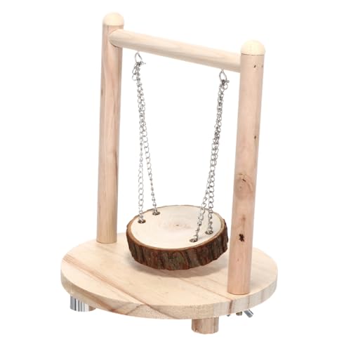 PEPLAYTAL 1stück Holz Hamster Spielzeug Interessanter Schwingstuhl Für Kleintiere Für Hamster Und Papageien Fördert Spiel Und Bewegung Aus Natürlichem Holz Gefertigt Sicheres von PEPLAYTAL