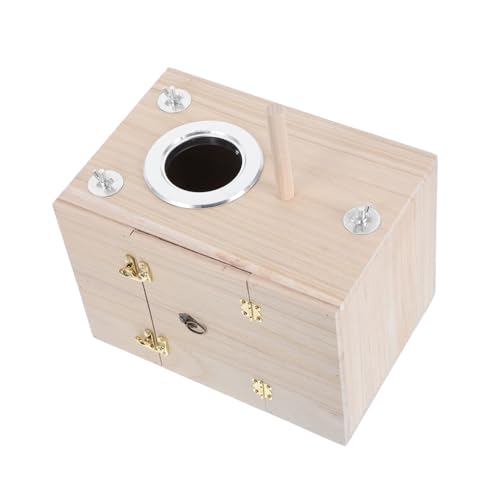 PEPLAYTAL 1Stück Holz Vogelhaus Nistkasten für Kleine Kreative Zuchtbox für Kanarienvögel Papageien und Lärchen Sicherer und Hygienischer Lebensraum für Großes Design von PEPLAYTAL