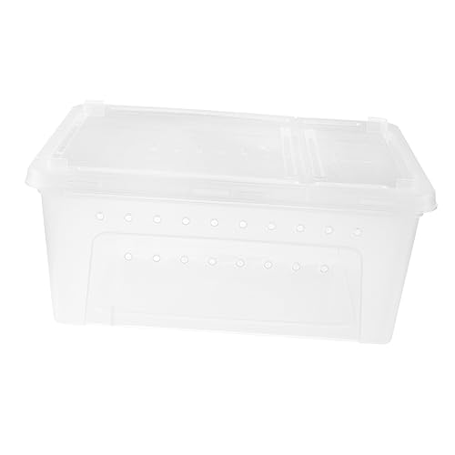 PEPLAYTAL 1Stück Kunststoff Reptilienbox für Spinnen Eidechsen Schlangen und Schildkröten Transparente Fütterungsbox aus Material mit Belüftung für Transport Pflege PEPLAYTAL 1Stück Kunststoff Reptilienbox für Spinnen Eidechsen Schlangen und Schildkröten Transparente Fütterungsbox aus Material mit Belüftung für Transport Pflege von PEPLAYTAL