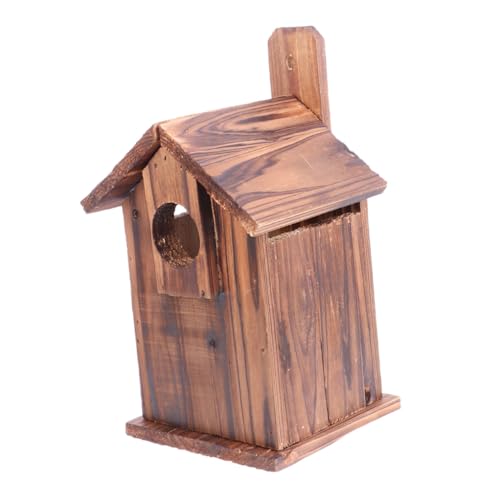 PEPLAYTAL Holz Vogelnest Für Draußen Vogelhaus Mit Futterbox Geeignet Für Garten Und Terrasse Handgefertigt Aus Robustem Material von PEPLAYTAL