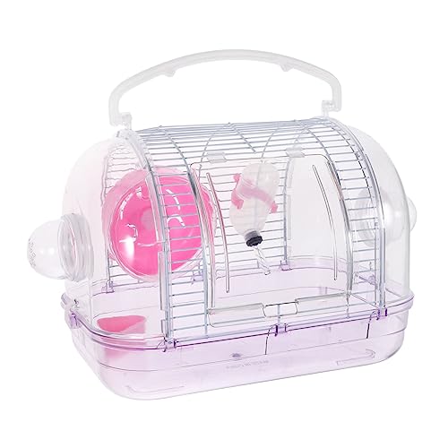 PEPLAYTAL 1Stück Reisebox für Haustiere Transparente Hamster Villa Tragbarer Käfig für Kleine für Hamster Meerschweinchen Chinchillas Sicheres und Komfortables Nest von PEPLAYTAL
