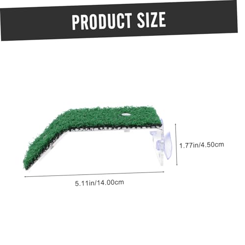 PEPLAYTAL 2 STÜCK Teiliges Schildkröten Sonnenplattform aus Hochwertigem Material mit Saugnapffähiger Kletterrampe Realistischem Grünrasen Design Langlebig Farbecht als Aquarium Deko für von PEPLAYTAL