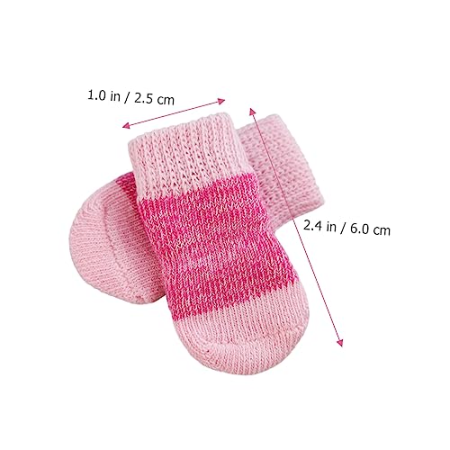 PEPLAYTAL 2 Sätze Komfortable Elastische Haustier Socken mit Rutschfester Sohle Weiche Pfotenschutz Socken für Kleine bis Mittlere Hunde Atmungsaktiv und Strapazierfähig für Innenbereiche von PEPLAYTAL