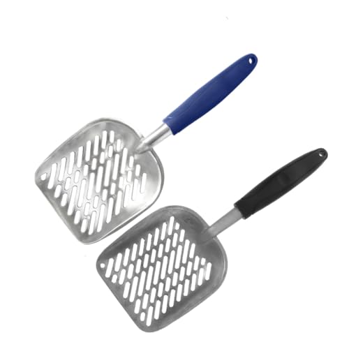 PEPLAYTAL 2 Stück Aluminium Katzenstreuschaufel mit Breiten Sieböffnungen Langlebig und Vielseitig für Katzensorten Ergonomischer Griff für Komfortable Handhabung Inklusive Aufhängeloch für PEPLAYTAL 2 Stück Aluminium Katzenstreuschaufel mit Breiten Sieböffnungen Langlebig und Vielseitig für Katzensorten Ergonomischer Griff für Komfortable Handhabung Inklusive Aufhängeloch für von PEPLAYTAL