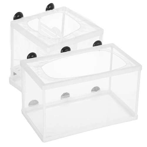 PEPLAYTAL 2stücke Aquarienzuchtbox Durchsichtige Fischisolationsbox Für Aquarium Babyfisch-trennwand Fischinkubationsbox Kleine Fischzucht-isolationsbox Aquarium-trennwand Brutkasten Für von PEPLAYTAL