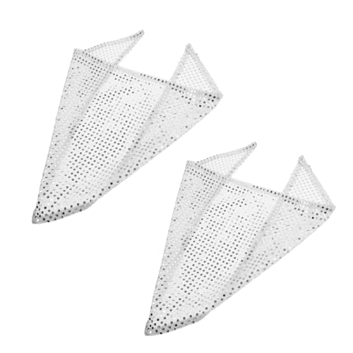 PEPLAYTAL 2 Stück Dreieckstuch für Hunde Dog Bandana hundehandtuch Dog hundehalsband Hundetuch Hundebandana Haustiere handtuchklammern Hunde Speichel Handtuch Hundelätzchen Polyester Silver von PEPLAYTAL
