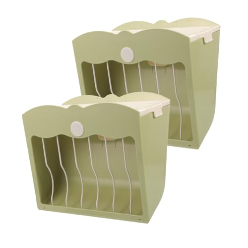 PEPLAYTAL 2 Stück Futterstelle Für Kaninchen Hamster Wasserflasche Vlies Meerschweinchenstall Tiere Hasenversorgungen Hasenfutterkrippe Fangen Automatisch Gießen Wurf Haustier Green Plastik von PEPLAYTAL