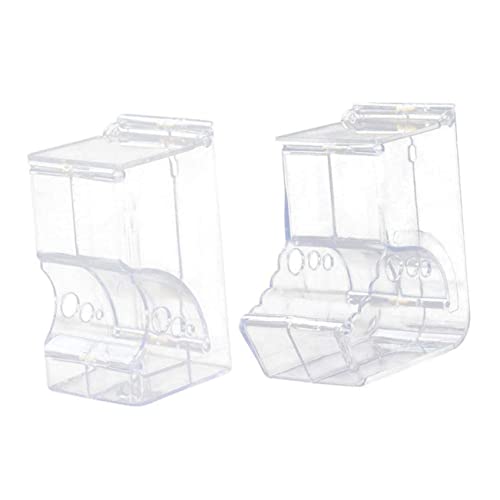 PEPLAYTAL 2 Stück Hamster Futterautomat Transparenter Futterspender mit Großer Öffnung für Kleine Haustiere Langlebig und Nachzufüllen Automatischer Futterhalter für Hamster und Frettchen von PEPLAYTAL